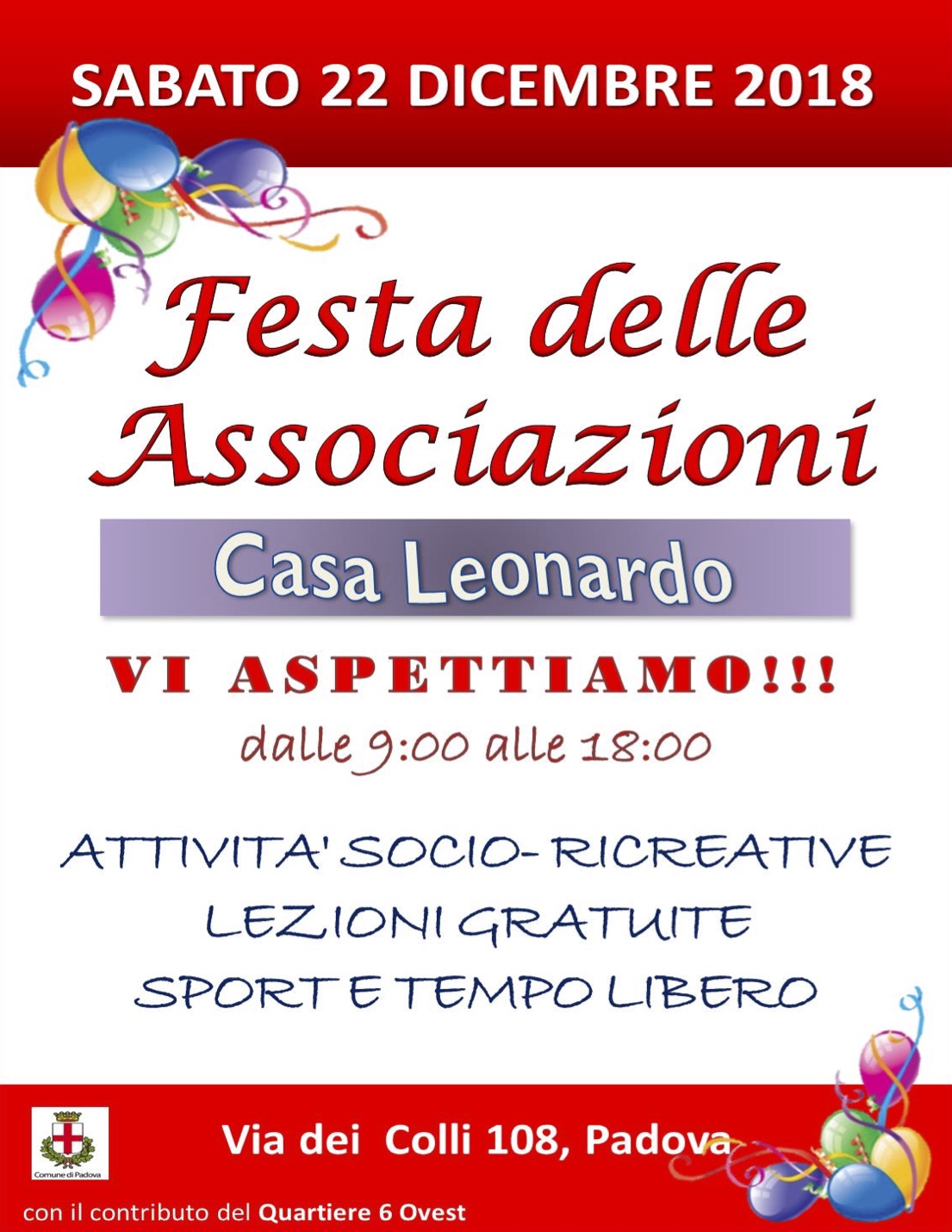 Festa casa Associazioni Leonardo 2018 12 22